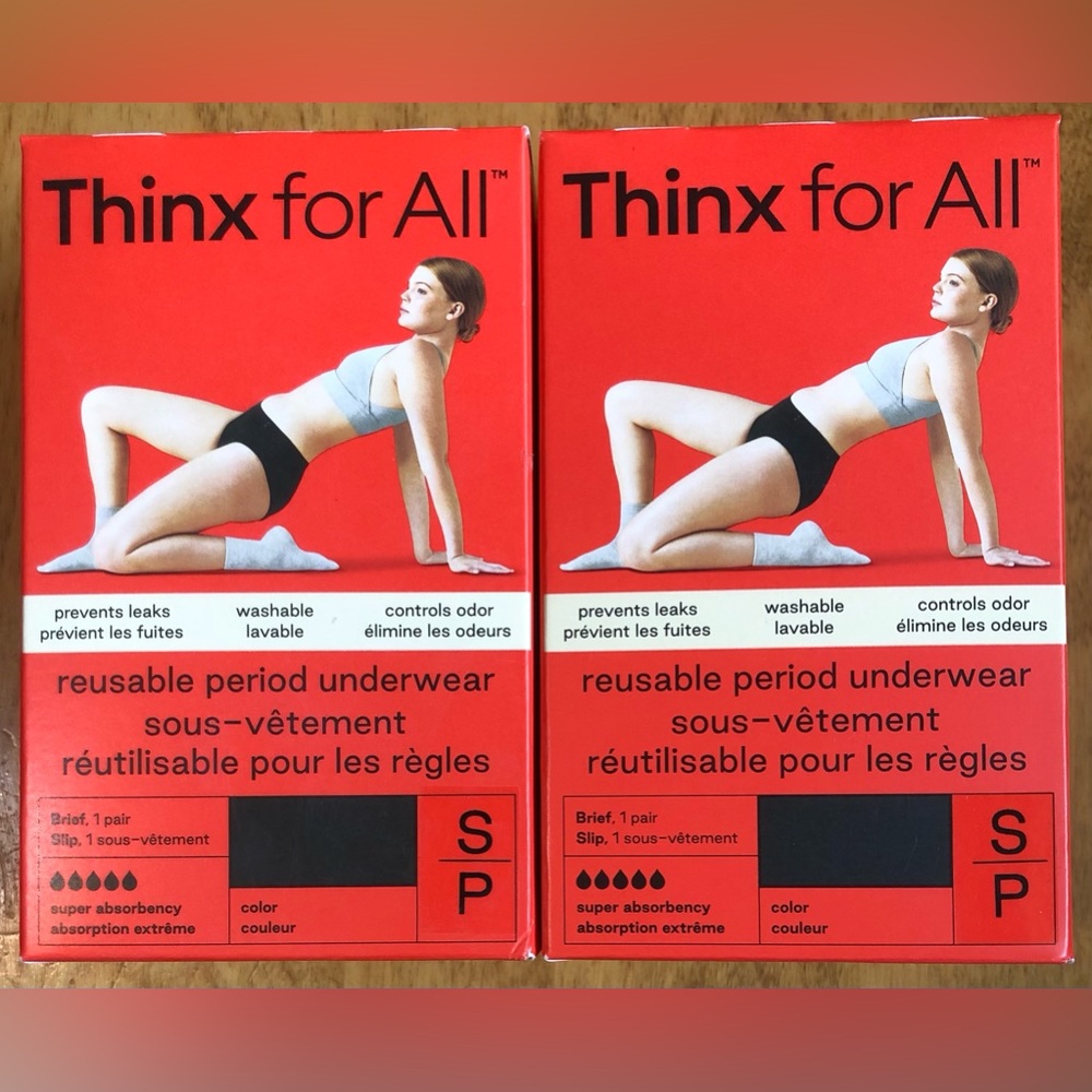 Two Thinx For All Reusable Period/ Bladder Leaks Underwear. Super Absorbency.